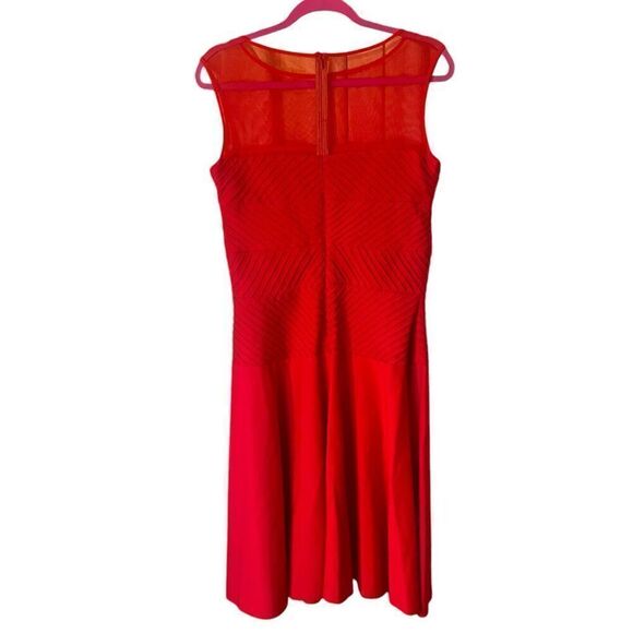 Tadashi Shoji Red Sleeveless Geometric Dress - Picture 3 of 5